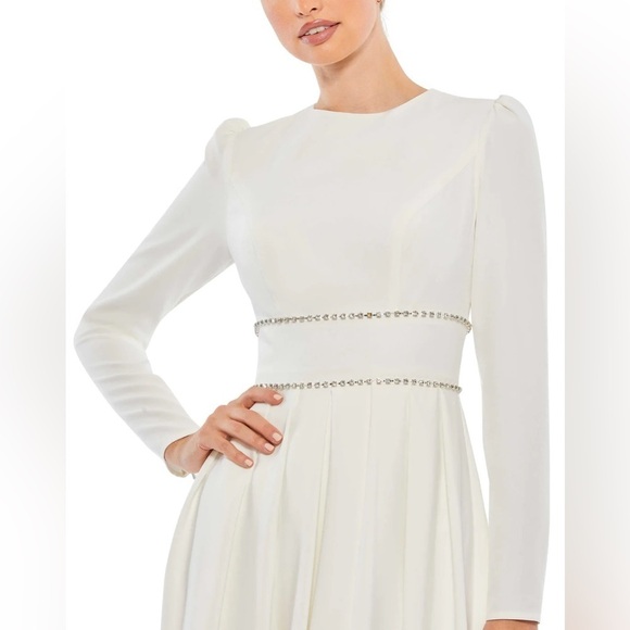 Mac Duggal 55705 NWT A-LINE RHINESTONE WAIST EVENING GOWN - Picture 6 of 10